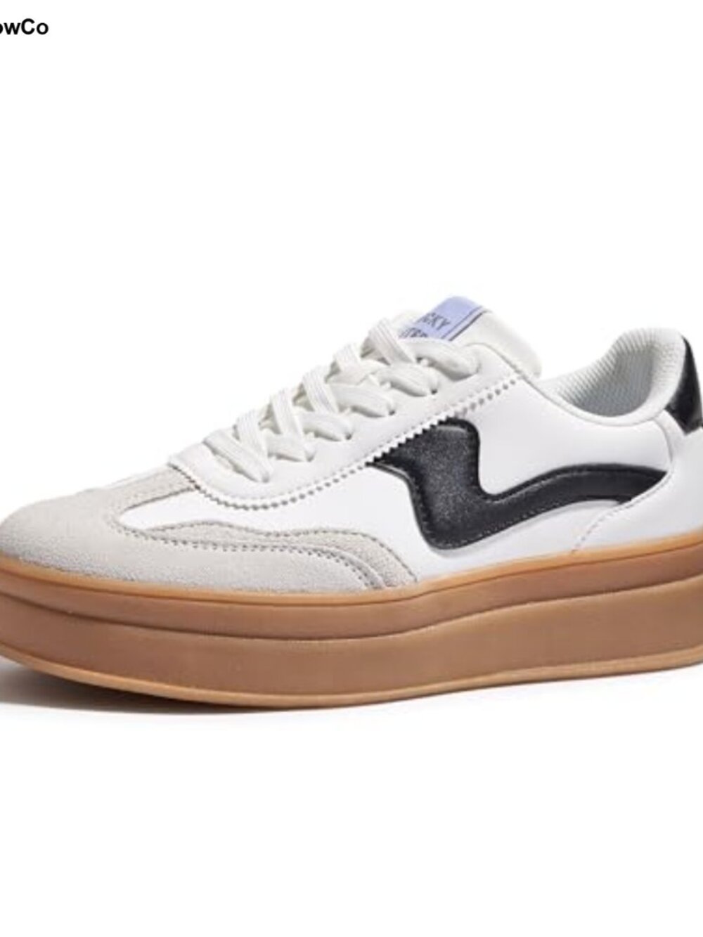 Women's Platform Fashion Sneakers Thick Sole Faux Leather Suede Lace-Up